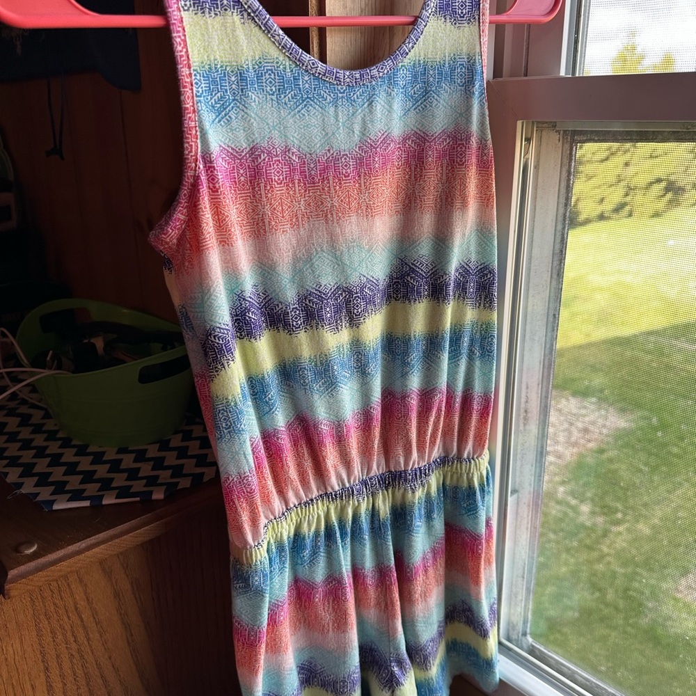 Multipack!!Children’s Place Girls Multicolor Striped & a Blue Sleeveless Romper